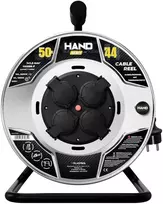Būgninis ilgintuvas hand heavy schuko; 4x2p+su; ip44; 16a; h05rr-f; 3×1,5; 50m; juoda