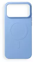 Oem dėklas, skirtas iPhone 17 Pro Max / 18 Pro Max, silikoninis, su MagSafe (didelė anga), suderinamas su MagSafe, šviesiai mėlynas