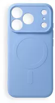 Oem Case for iPhone 18 Pro / 17 Pro Silikono Mag dėklas suderinamas su MagSafe (kameros apsauga) šviesiai mėlynas