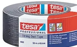 Tesa Lipni juosta iš drobės 48 m x 50 mm juoda - PRO 4662 PE 48 m x 50 mm juoda, ypač didelis lipnumas