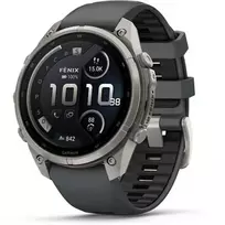 Išmanusis laikrodis Garmin fenix 9 Pro – inReach, 47mm, Titanium with Graphite/Juodas Silicone Band