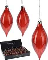 Nežinomas Kalėdų eglutės žaisliukas ABR410330. raudonas. stiklas