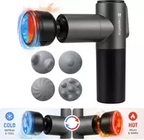 Massage Gun with Heated/Cooling Attachment inSPORTline IceBlaze • 2,400 mAh • 1,600–2,800 RPM • Up to 6 mm