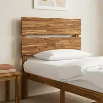 Gyvos kraštinės lovos galvūgalis ROSTOCK Natūrali 80 cm