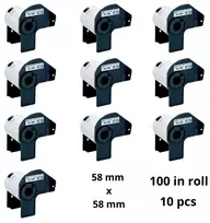 Brother DK-11207 DK-11207 58mm x 58mm Thermal Paper Labels Dofe manufacturer, 10 pcs