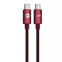Forever Vibe laidas USB-C – USB-C 1,0 m 60W bordo spalvos