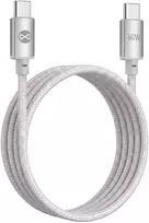 Forever Vibe laidas USB-C – USB-C 1,0 m 60W sidabrinis