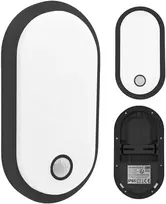 Lubinis šviestuvas Lampa LED su judesio jutikliu Maclean, PIR jutiklis, juoda, 10W/15/18W, IP65, galimybė keisti spalvą 3000/4000/6000K, MCE534 B