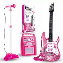 Suprimo Didelis muzikos rinkinys Elektrinės gitaros stiprintuvas viryklės stovas + mikrofonas