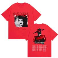 Lady Gaga The Mayhem Ball Album 2025 Fans T Shirt Unisex Women Hip Hop Retro Style Short Sleeve T-shirt 100% Cotton Tees Streetwear S black