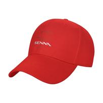 Ayrton Senna Signature Cap Unisex Women Racing Car Hats Trucker Worker Cap Golf Hats Breathable Snapback Caps Baseball Caps Summer One Size red