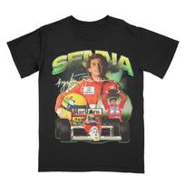 Ayrton Senna Vintage Shirt 90s Bootleg Shirt Formula 1 Racing BEST ON EBAY M gray