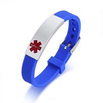 Medicininis įspėjimo ID apyrankė vyrams, moterims, personalizuota, diabetui, ICE, silikoninė, riešo tipo 2, su individualiu graviravimu No Need Engraved white
