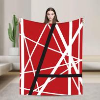 Black Soul Van Halen Blankets Boy Girl Flannel Throw Blanket For Home Decor Super Soft Design Quality Bedspread Gift Size: 75*100cm, Weight: 230 GSM white