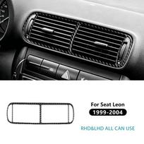 Carbon Fiber Style Air Vent Grille Frame Interior Sticker for Seat Leon 1999-2004 Black Carbon Fiber juoda