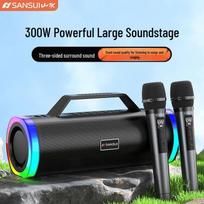 SANSUI V52 Portable Bluetooth KTV Speaker & Amplifier with Dual Mics (CN version)