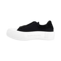 Alexander McQueen Deck Skate Plimsoll Shoes 'Black White' Women's 697120W4MV71070 37.5 black