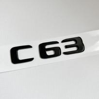 3D Juodi C63S Logotipo Raidės V8 BITURBO Ženklelis Automobilio Galinis Žvaigždės Lipdukas Bagažinė AMG Emblema Mercedes Benz AMG W205 C205 Priedams white