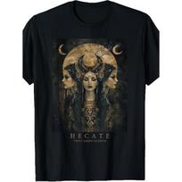 Hecate Distressed Band Greek Mythology Triple Goddess T-Shirt Unisex T-Shirt Stylish Perfect for Home|Gifting|Work|Outdoor (Mother's Day|Valentine's S juoda