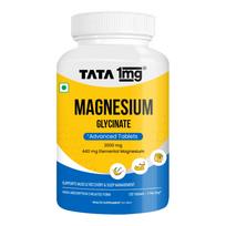 Tata 1mg Magnesium Glycinate Tablets |2000mg | High Absorption Chelated form for Muscle Recovery, Sleep & Nerve Health | 2000mg Per Serving – 12