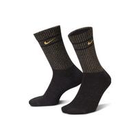 Nike ESSENTIAL Embroidered Logo Mid-Calf Socks 2-Pack Black FV4750-010 M juoda
