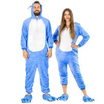 ONESIES Costume onesie stitch kigurumi outfit microfiber warm pajamas tracksuit Onesie Costume stitch - XL blue