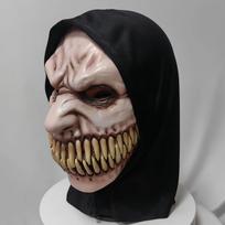 Helovino Baisi Velnias Demonas Latekso Pilno Veido Siaubo Kaukės Aštrūs Dantys Grimas Cosplay Monstro Kostiumas Realistiški vakarėlio rekvizitai gray