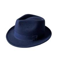 Klasikinė Fedora skrybėlė Vintažinė vilnos veltinio skrybėlė Džentelmeno skrybėlė Trilby kepuraitė Vyrams / Moterims black