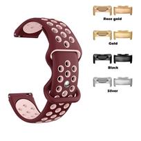 Round Hole Strap for Fitbit Charge 6 Quick-dry Breathable Sport Wristband Compatible with Fitbit Charge 5 Soft Silicone Band Charge 5 6&Silver brown
