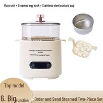 Smart Automatic Power-off Egg Cooker: Multi-functional Steamed and Boiled Egg Breakfast Appliance white