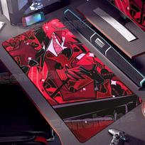 XXL  Anime Gaming Mouse Pad Hazbin Hotel Game Player Computer Accessories Tabletop Laptop Keyboard Pads Coaster PC Gamer Carpets 30cmx60cm red