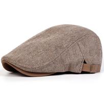Vyriškos Retro Herringbone Tinklelio Newsboy Kepurės Britų Tapytojų Kepurės Pavasarinės ir Rudeninės Reguliuojamos Plokščios Kepurės Hip Hop Beretės chaki