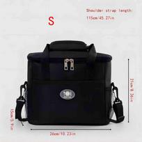 1Pc Outdoor Picnic Bag Large Capacity Ice Pack,Home Insulation Bag Portable Lunch Box Bag Aluminum Foil Thickened Insulation Bag black