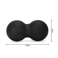 EPP 12cm x 24cm riešuto formos masažinis kamuoliukas atsipalaidavimui ir treniruotėms - idealus nugarai, pečiams, kaklui, juosmeniui, kojoms ir jogos fascijoms. black