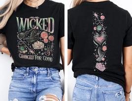 Retro Wicked Together We’re Unlimited T-shirt Defy Gravity Broomstick Magic Wand Shirt Wicked The Musical Wizard Movie Fan Shirt S gray