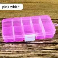 Papuošalų dėžutės Nuimamas makiažo organizatorius Tablečių konteineris Plastikinis 1 vnt. Laikymo dėklas 10 skyrelių KTY pink white purple