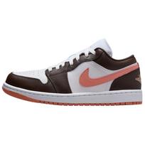 Jordan Air Jordan 1 Slip Resistant Abrasion Resistant Low top Vintage Basketball Shoes Women's White Brown Jordan DC0774-182 37.5 gray