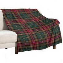 County Cavan Irish Tartan Throw Blanket Comforter Decorative Beds Decorative Sofas sofa bed Blankets 40x50in black