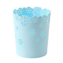 Floral Garbage Can Hollow Flower Patterns Trash Can Stylish Wastebasket for Home Office Living Room S