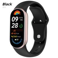 Silicone Solid Color Strap For Xiaomi Mi Band 10 9 8 Strap NFC Sport Rubber Bracelet Wristband for Xiaomi Smart Band 8 9 10 watch band Xiaomi Mi Band 10/10NFC juoda