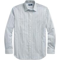 Polo Ralph Lauren SS24 Striped Jacquard Single-Breasted Casual Long Sleeve Shirt Men shirts Light-Blue MNPOWOV16823663-999 S white