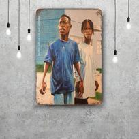 Menace 2 Society Klasikinis plakatas Rūdyta metalinė plokštelė Retro dekoratyvinė plokštelė Baras Vyro urvas Garažas Klubas Metalinis ženklas Sienos dekoracija 20x30cm（7.8x11.8inch） gray