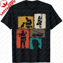 Fashion Unisex Tshirt 80s Retro Gaming Short Sleeve Summer Casual Tee Funny Controller Print Respect Your Elders Slogan TShirts S brown