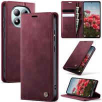 Luxury Case for Xiaomi Redmi Note 15 Pro Plus 5G 4G RFID Leather Wallet Cover Phone Mi Redmi Note 15 Case Note15 15Pro Flip Capa Redmi Note 15 5G raudona