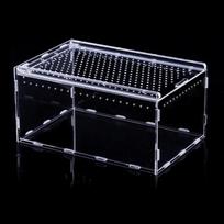 New Transparent Reptiles Terrarium Ventilated Acrylic Lizard Breeding Box Anti-escape Easy to Install Reptile Kennel for Snake black