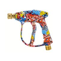 Colorful High Pressure Washer Water Gun, Quick Connector Nozzles Universal Hose Adapter Compatible with Karcher Nilfisk Parkside E gray