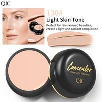 QIC Concealer Covering Tattoo Spots Acne Marks Dark Circles Invisible Pores Concealer Three-color Concealer Plate 15g beige