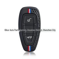 Silikoninis raktų dangtelis Ford Focus MK3/MK4, Mondeo, Kuga, Fiesta - Trijų mygtukų nuotolinio valdymo pulto apsauga juoda