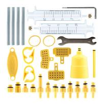Bicycles Hydraulic Disc Brake Mineral Oil Change Hydraulic Disc Bicycles Oil Injection Tool Set Bike Brake Bleed Kits 1 yellow
