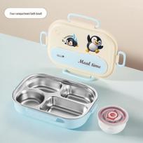 304 Stainless Steel Insulated Lunch Box with Soup Bowl - Large Capacity, Compartmented for Students and Office Workers white